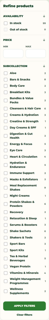 Filters open desktop